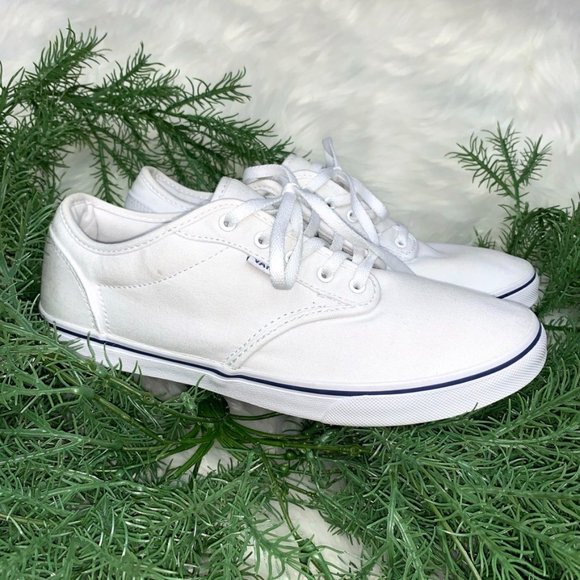 Vans Shoes - |•VANS•| White Canvas Lace Up Sneakers